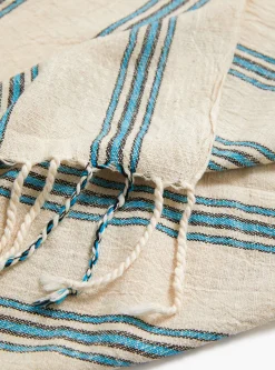 Turquoise Cotton and Linen Towel<Mizar & Alcor Discount