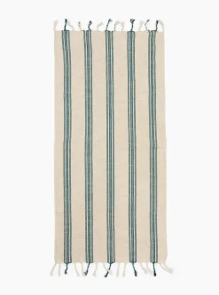 Turquoise Cotton/Linen Hand Towel<Mizar & Alcor New
