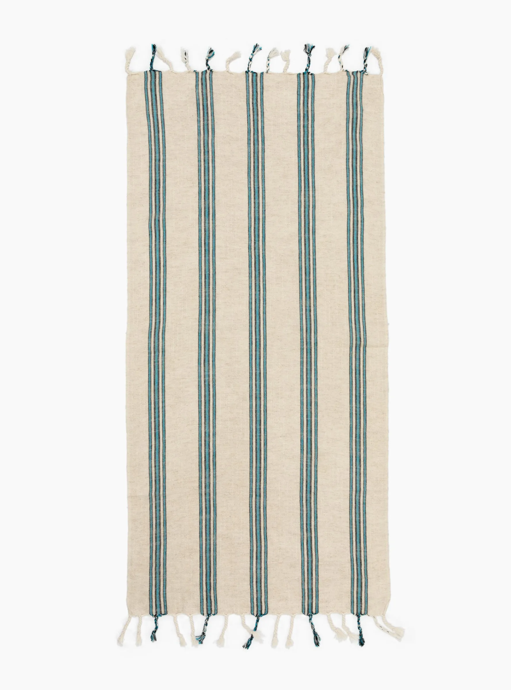 Turquoise Cotton/Linen Hand Towel<Mizar & Alcor New