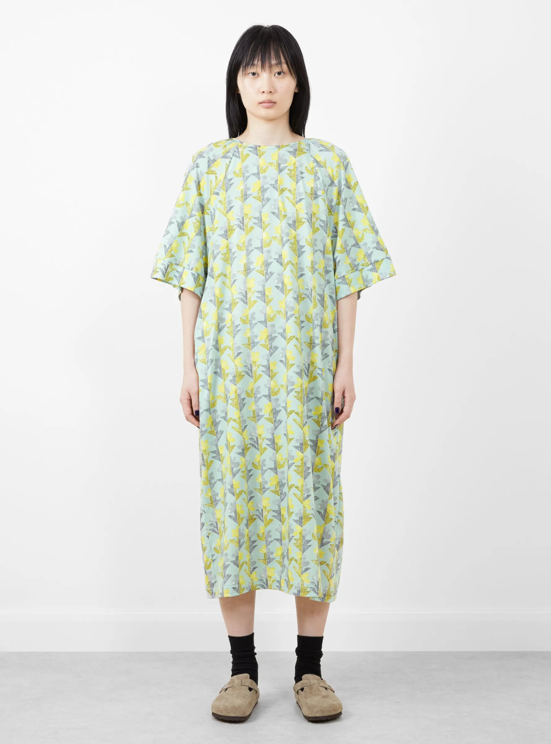 Twin Flower Jersey Dress Light Blue<Minä Perhonen Fashion