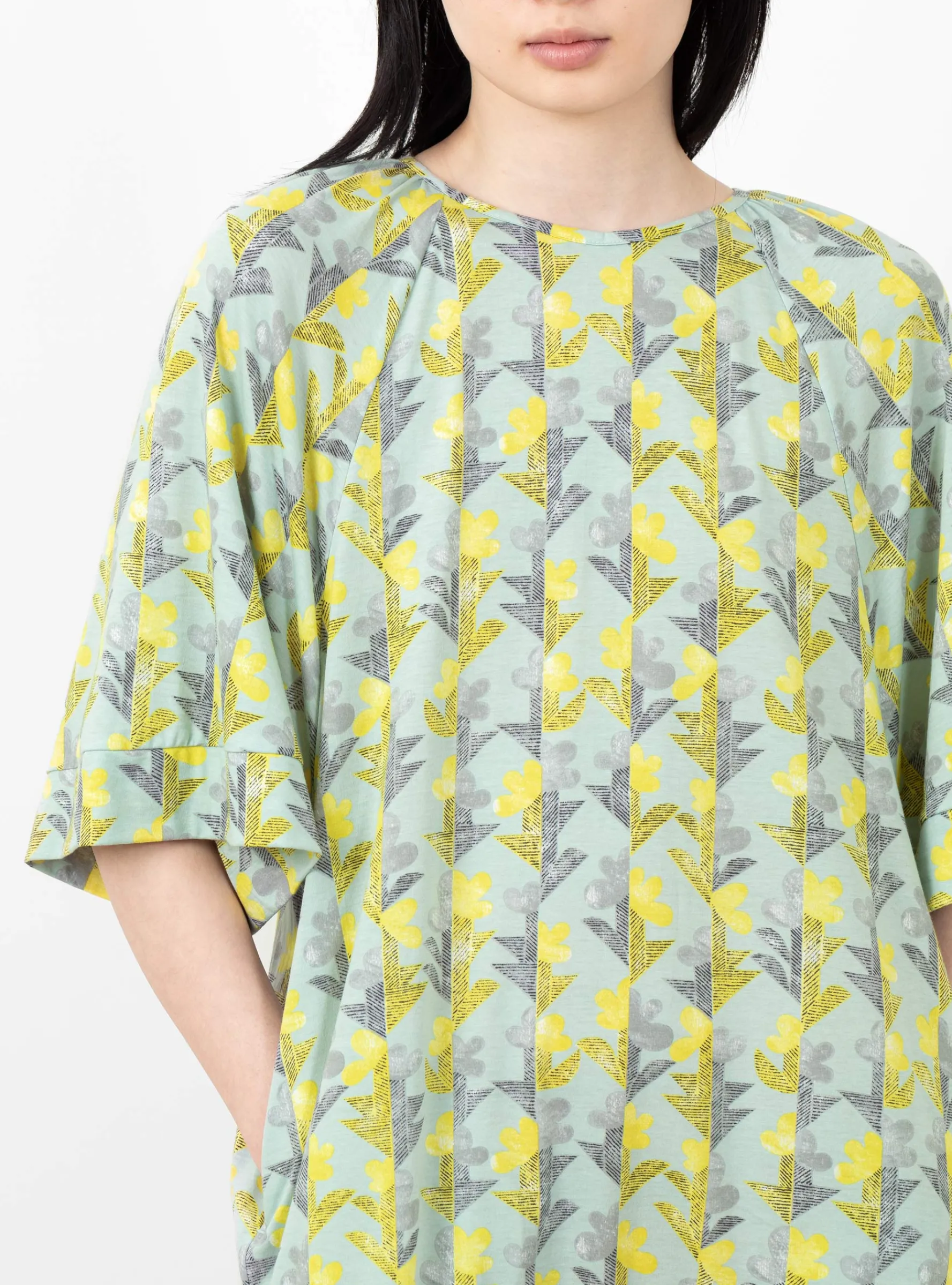 Twin Flower Jersey Dress Light Blue<Minä Perhonen Fashion
