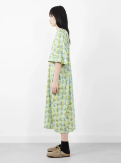 Twin Flower Jersey Dress Light Blue<Minä Perhonen Fashion