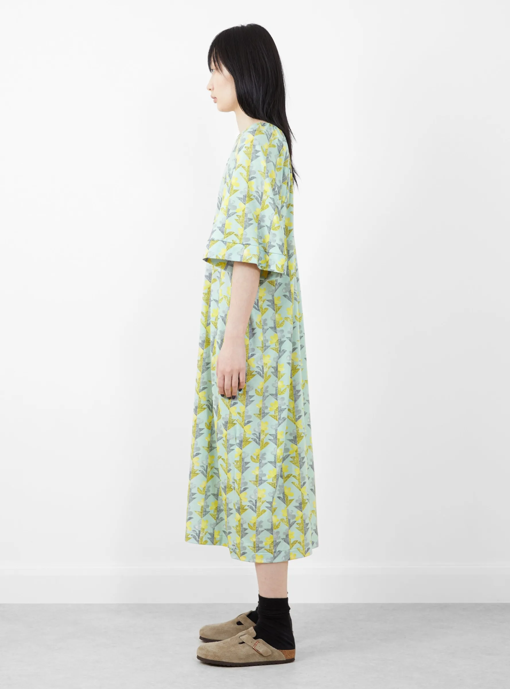 Twin Flower Jersey Dress Light Blue<Minä Perhonen Fashion