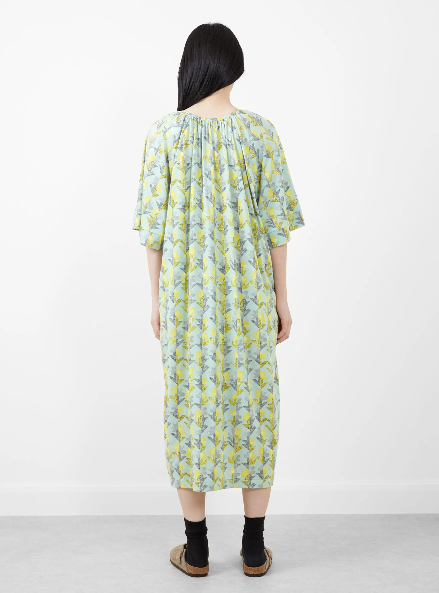 Twin Flower Jersey Dress Light Blue<Minä Perhonen Fashion