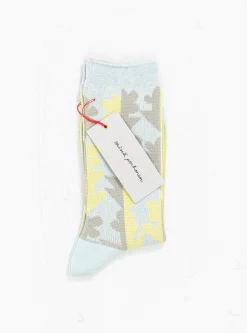 Twin Flower Socks Light Blue<Minä Perhonen Clearance