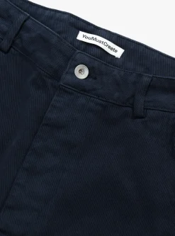 Twisted Seam Trouser Navy<YMC New