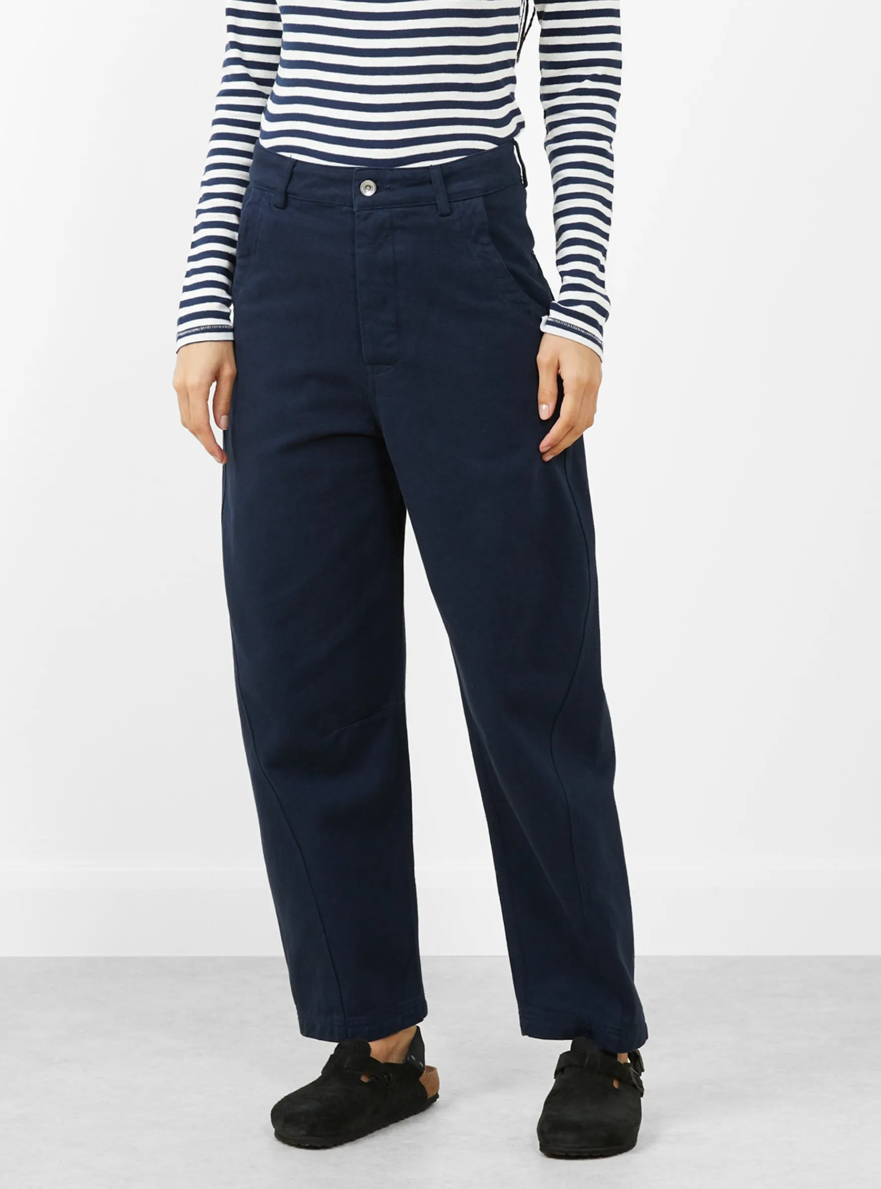 Twisted Seam Trouser Navy<YMC New
