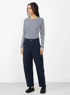 Twisted Seam Trouser Navy<YMC New