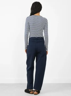 Twisted Seam Trouser Navy<YMC New