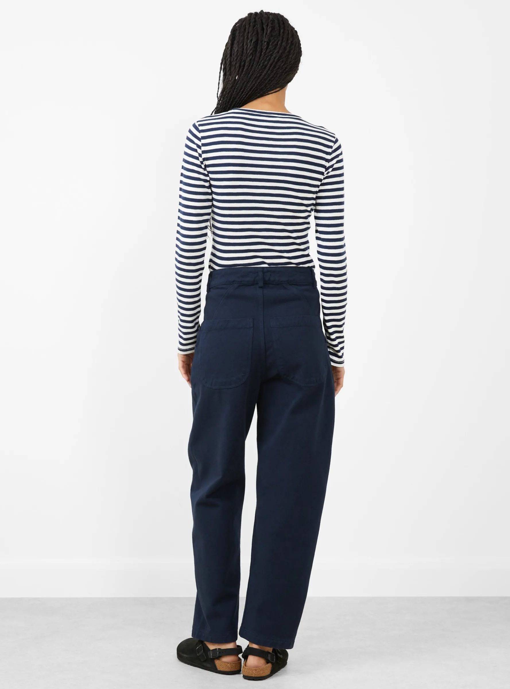 Twisted Seam Trouser Navy<YMC New