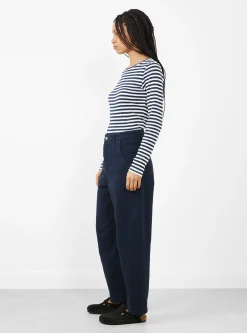 Twisted Seam Trouser Navy<YMC New