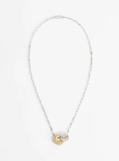 Two Tone Moneta Necklace<Laura Lombardi Fashion