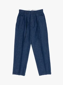 Two Tuck Wide Tapered Pants Blue Denim<Farah Japan Outlet