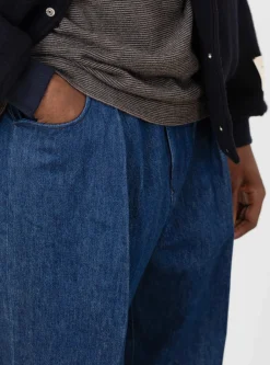 Two Tuck Wide Tapered Pants Blue Denim<Farah Japan Outlet