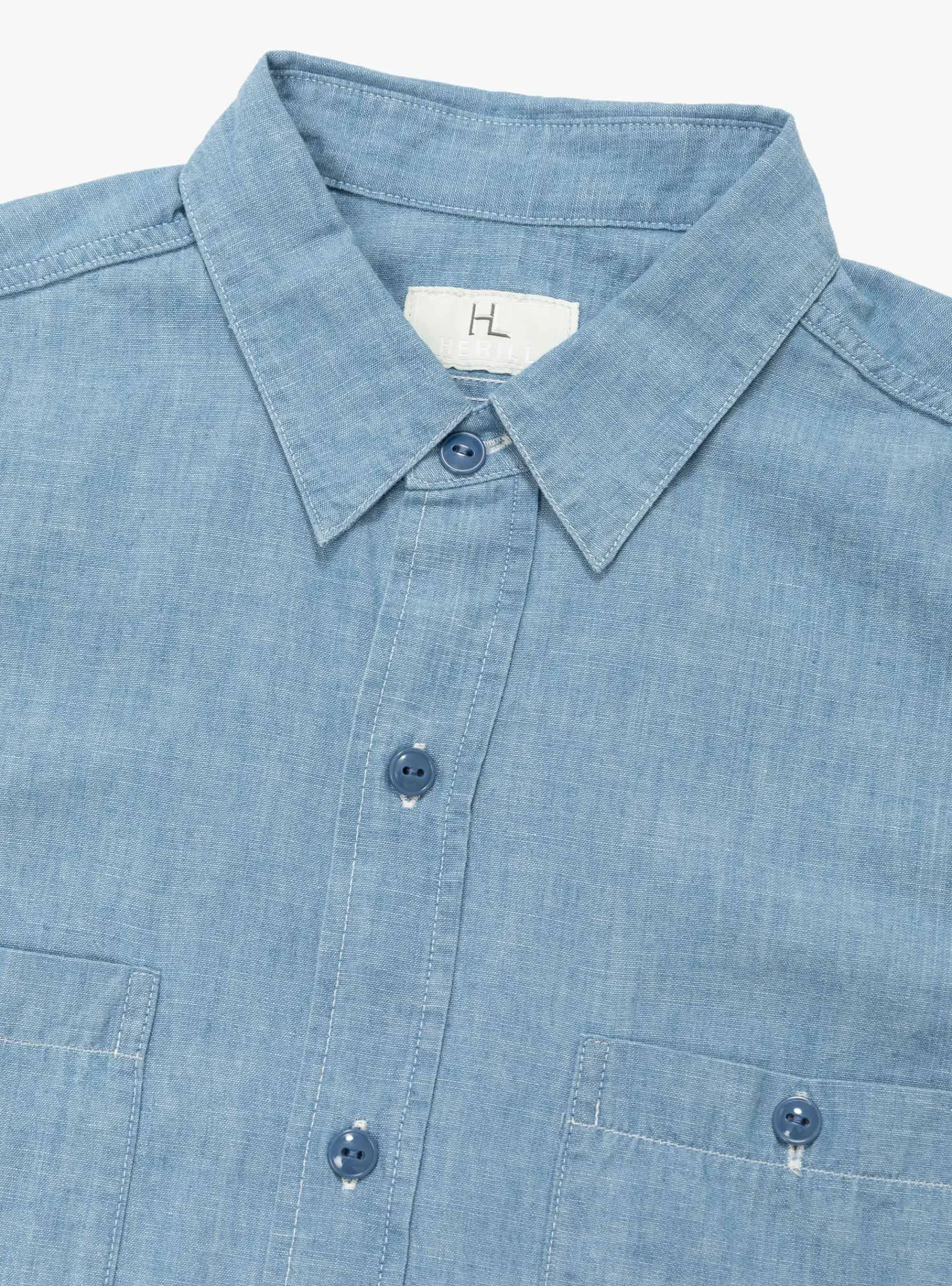 USN Chambray Shirt Indigo<HERILL New