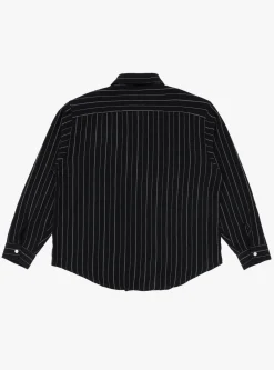 Vacation Shirt Black Textured Stripe<mfpen New