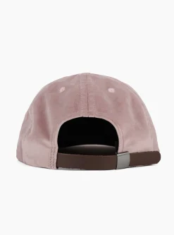 Velveteen Curved Front 6 Panel Hat Pink<Brain Dead Online