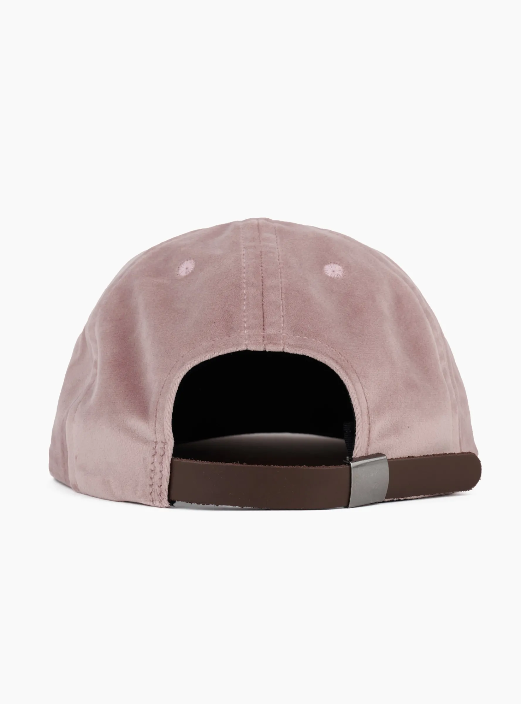 Velveteen Curved Front 6 Panel Hat Pink<Brain Dead Online