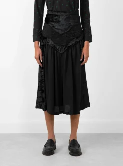 Velvet Lace Skirt Black<TOGA PULLA Best
