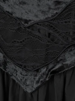 Velvet Lace Skirt Black<TOGA PULLA Best