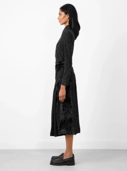 Velvet Lace Skirt Black<TOGA PULLA Best
