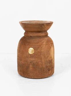 Vintage Wooden Vase with Glass Cylinder<PUEBCO Hot