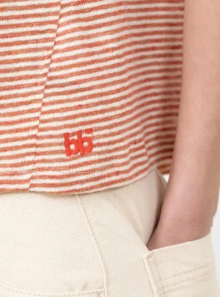 Vlyn T-Shirt Red and White Stripe<Bellerose Online