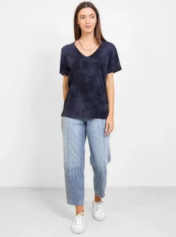 V-neck T-Shirt Midnight<Raquel Allegra New