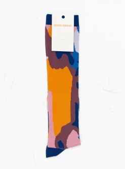 Void Transparent Socks Femme Blue Orange<Henrik Vibskov Best