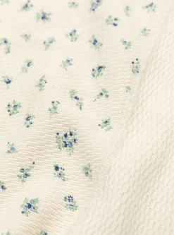 Waffle Jersey Calico Print 2TONES Long Sleeve T-Shirt Blue<Kapital Sale