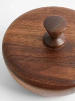 Walnut L Bowl Container - Triangle Knob<Small Goods Design New