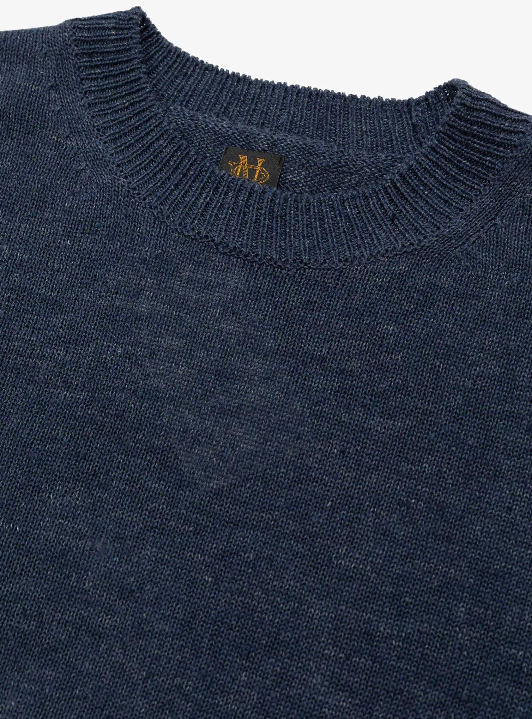 Washed Linen Crewneck Navy<BATONER Sale