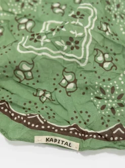 WASHER Silk Neckerchief Light Green<Kapital Clearance