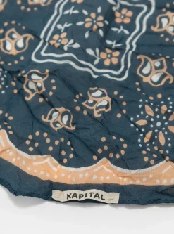 WASHER Silk Neckerchief Navy<Kapital Best