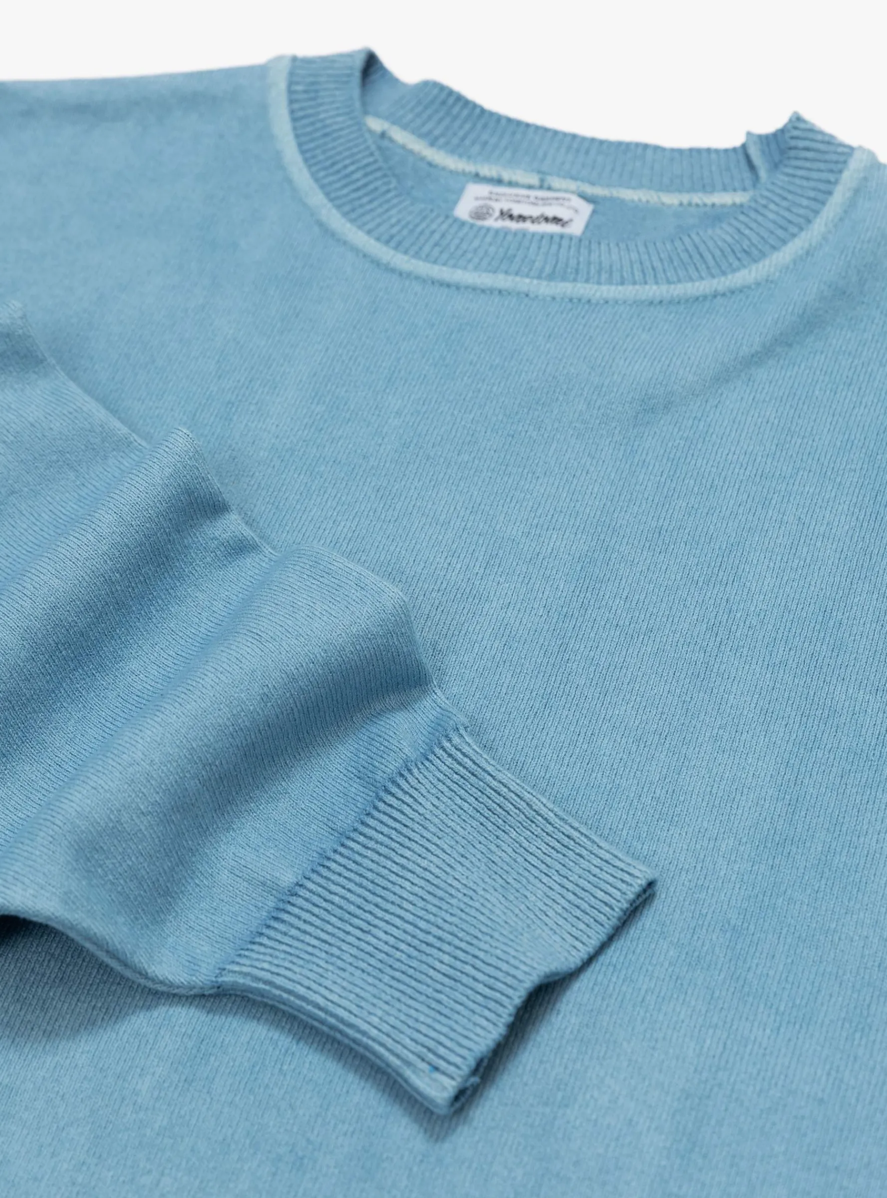 Watanabe Wave Cotton Knit Pullover Aizome<Yonetomi Clearance
