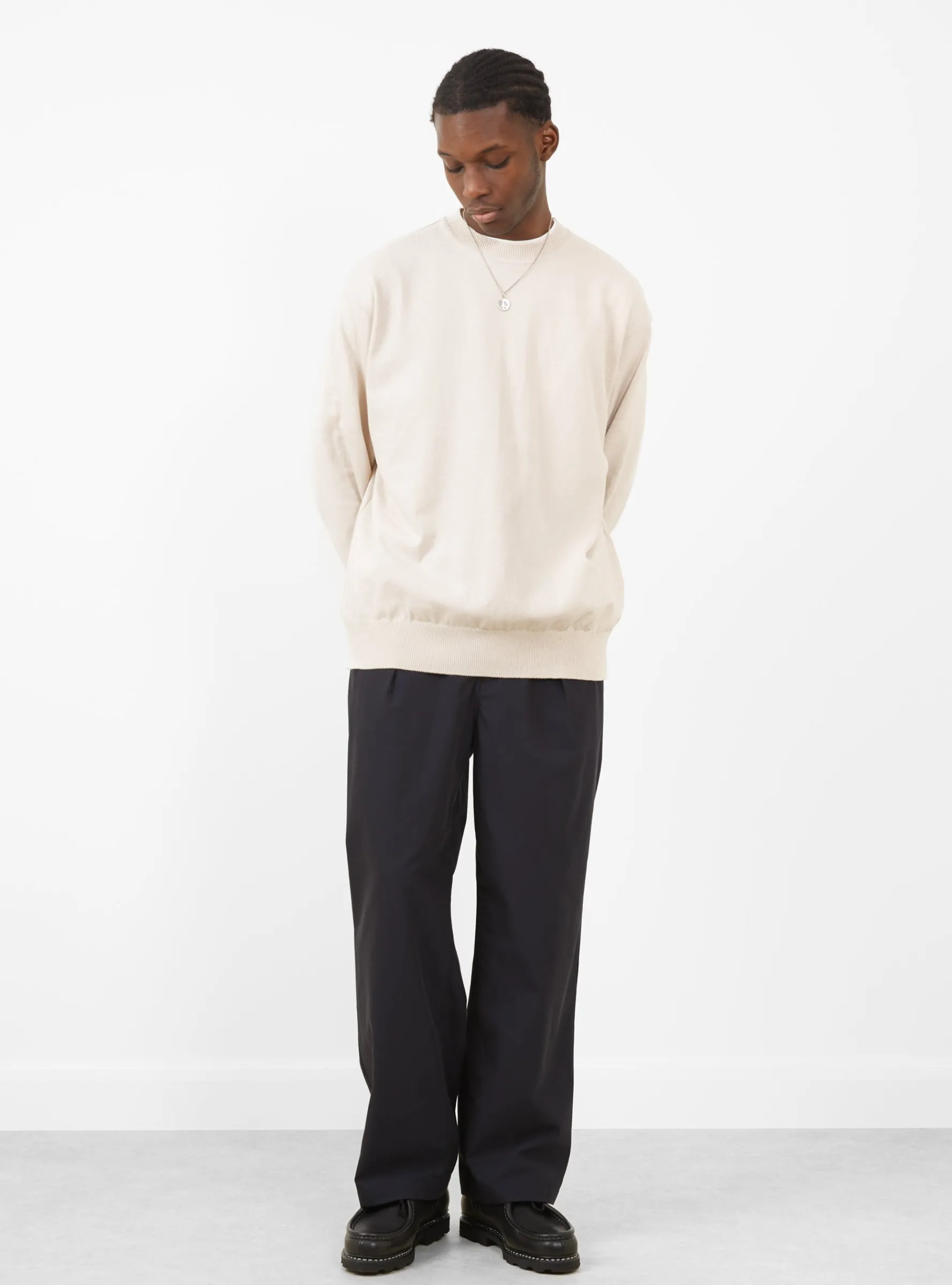 Wave Cotton Knit Pullover Beige<Yonetomi Hot
