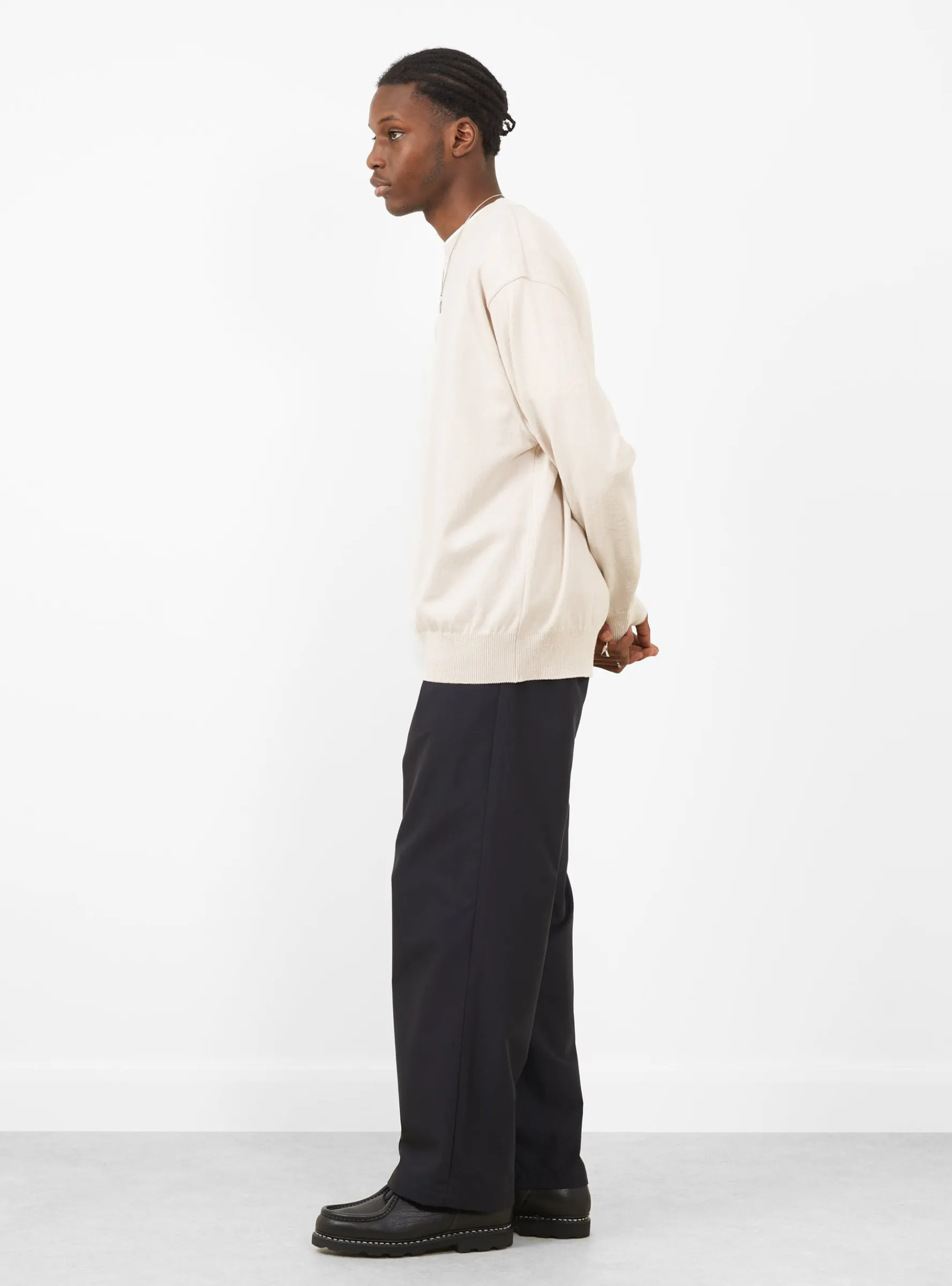 Wave Cotton Knit Pullover Beige<Yonetomi Hot