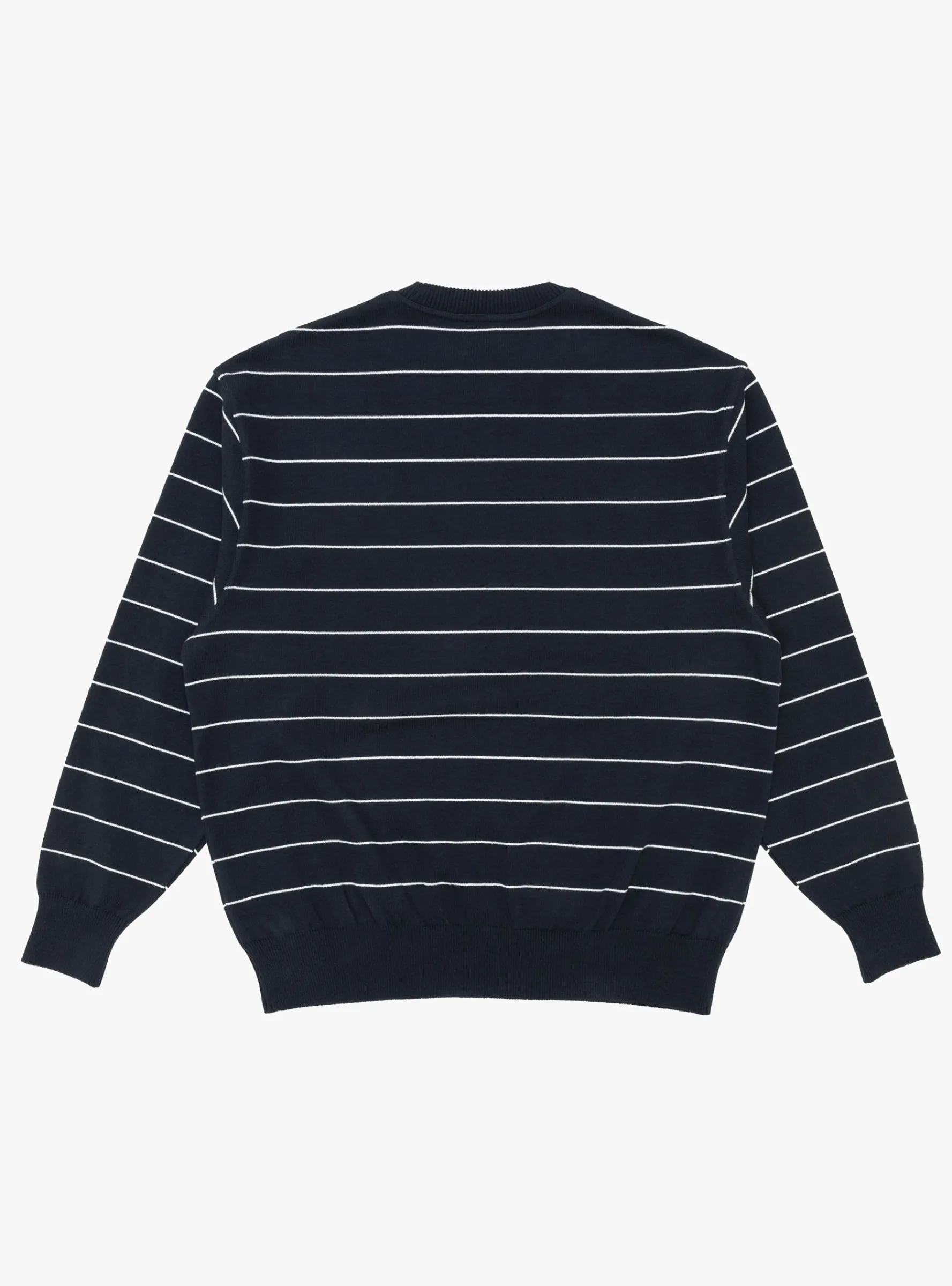 Wave Cotton Knit Pullover Navy Stripe<Yonetomi New