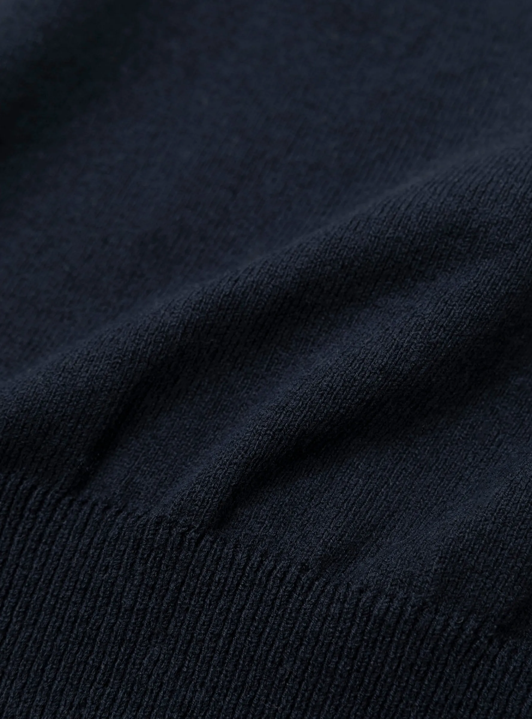 Wave Cotton Knit Pullover Navy<Yonetomi Discount