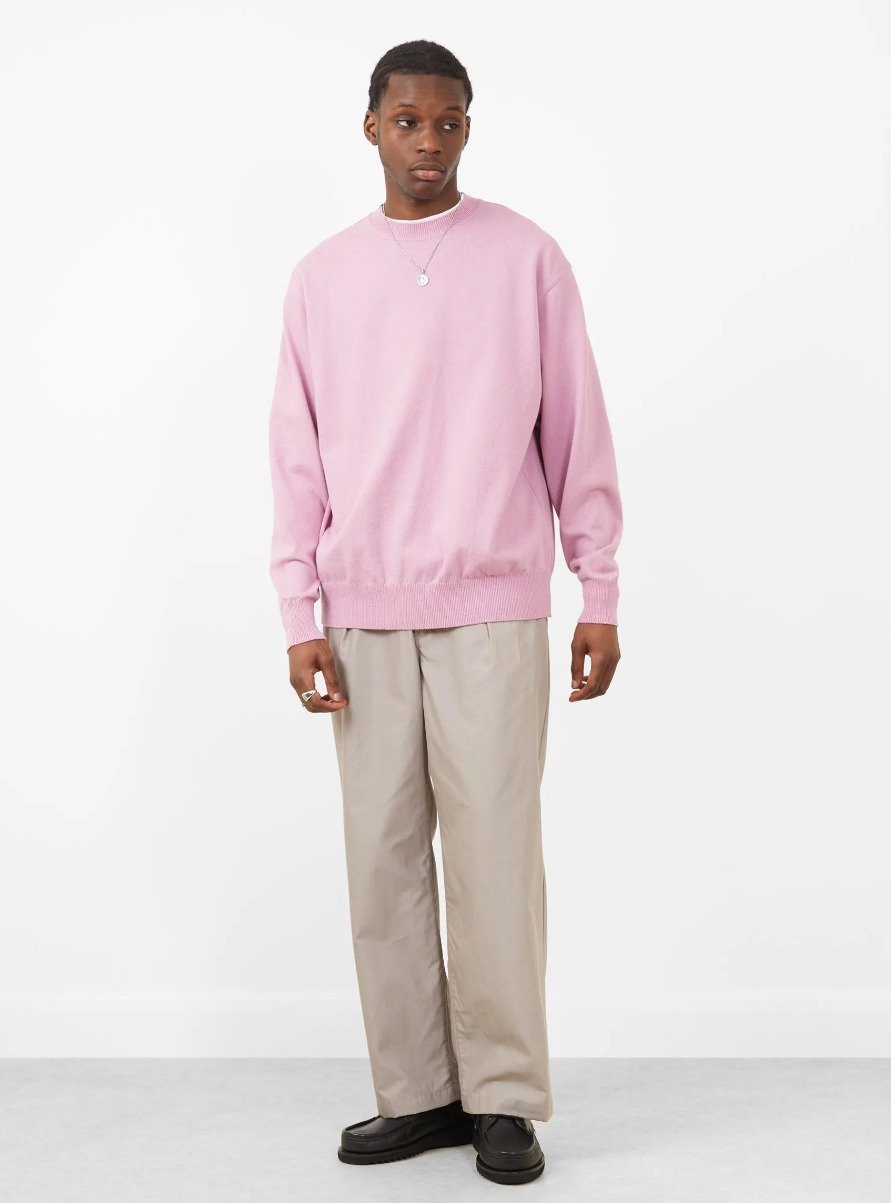 Wave Cotton Knit Pullover Pink<Yonetomi Sale