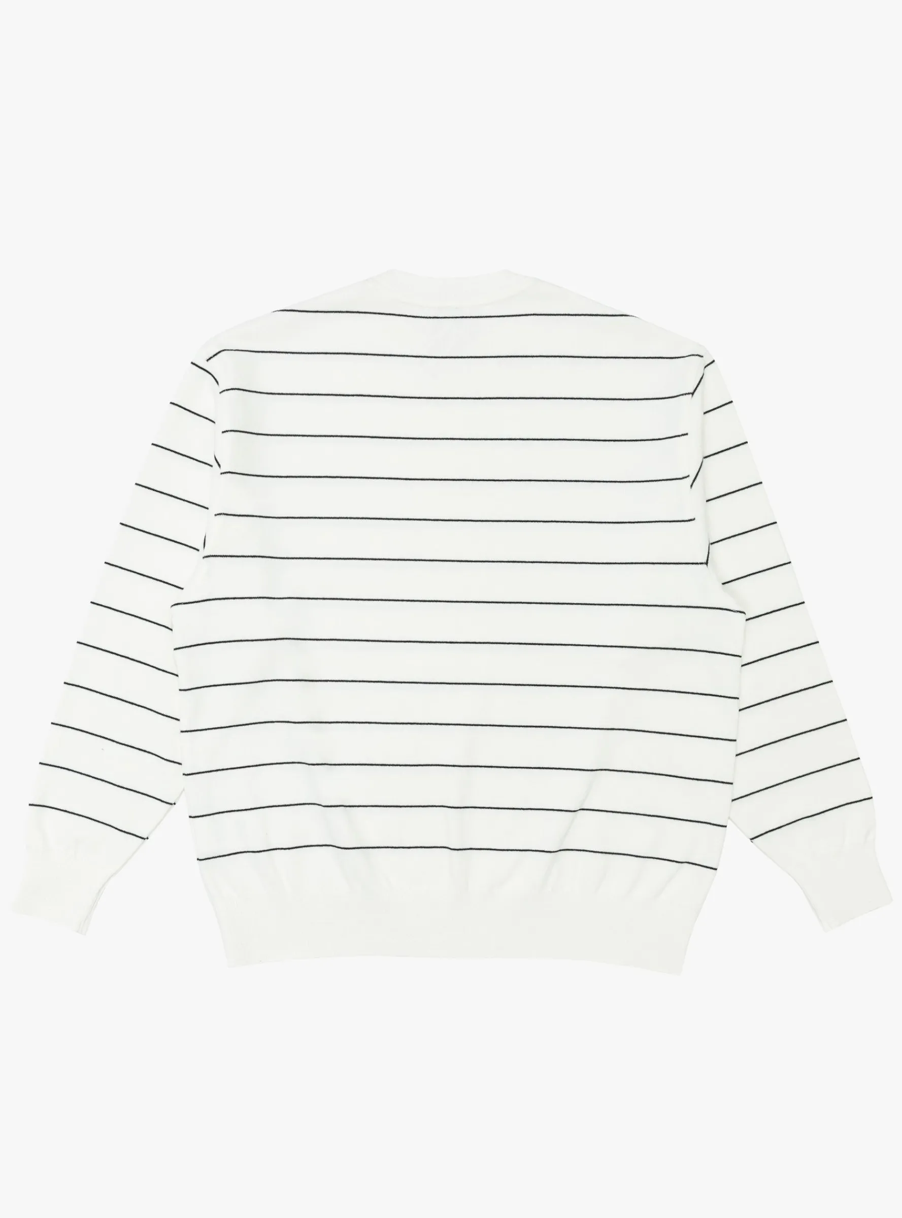 Wave Cotton Knit Pullover White Stripe<Yonetomi Online