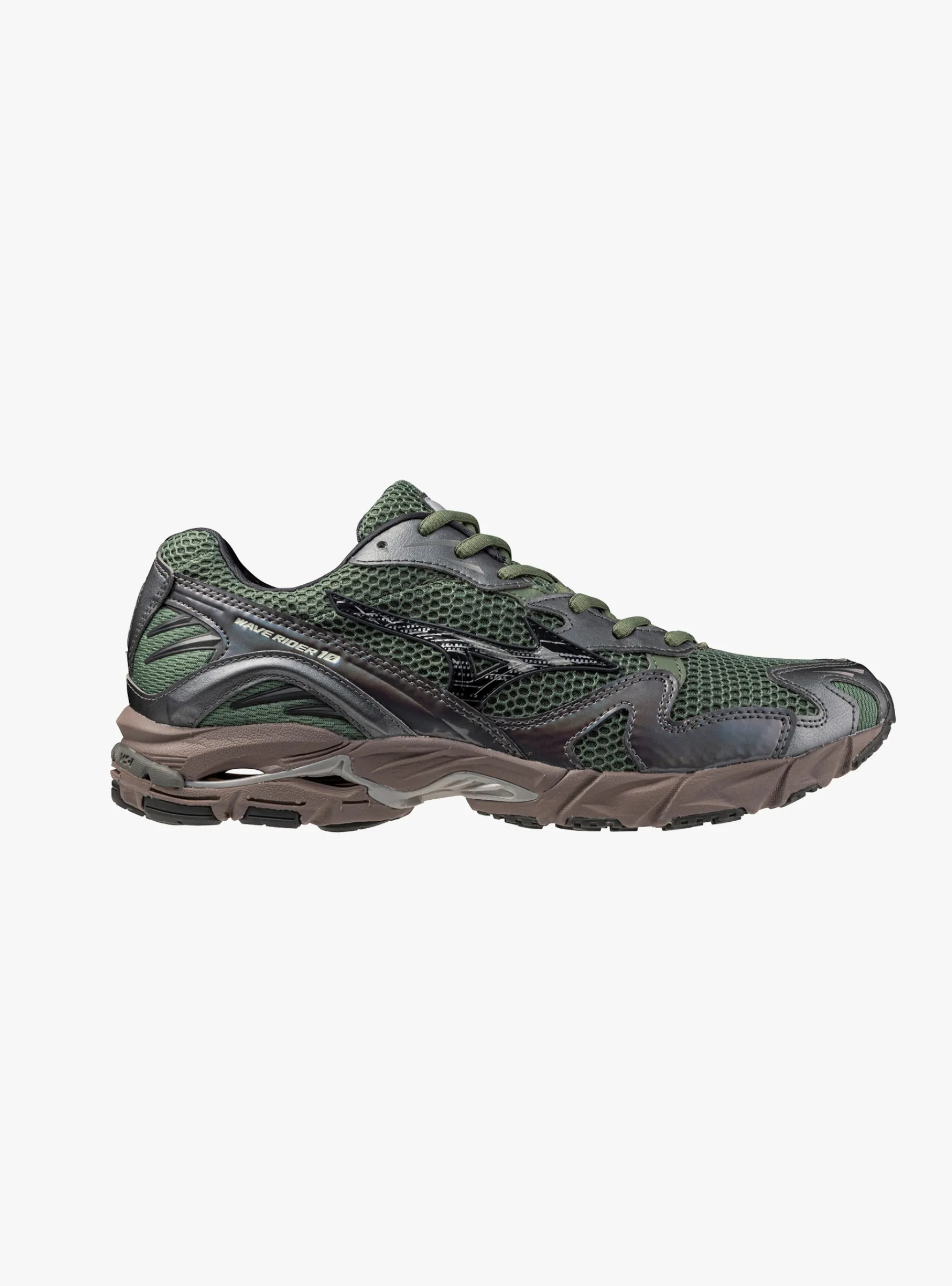 Wave Rider 10 Y2K Pack Agave Green, Black Sand & Metallic Grey<Mizuno Clearance