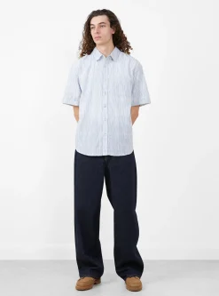 Wavy Striped Shirt Blue<Stüssy New
