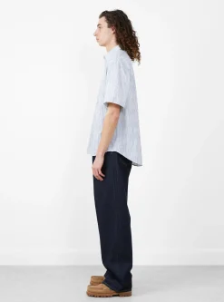 Wavy Striped Shirt Blue<Stüssy New
