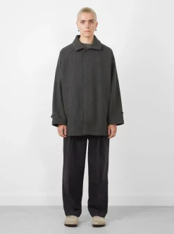 Wool & Nylon Half Coat Khaki Grey<Still By Hand Hot