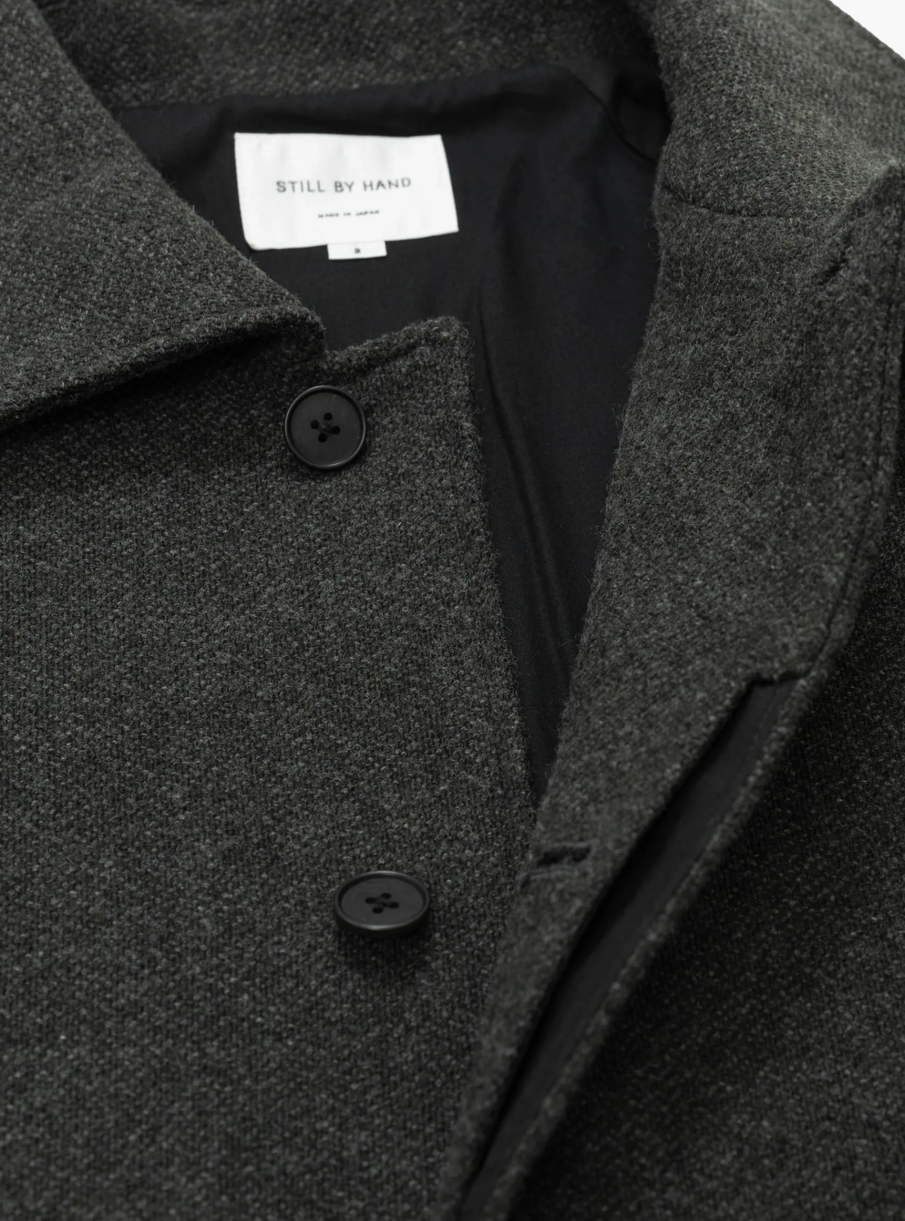 Wool & Nylon Half Coat Khaki Grey<Still By Hand Hot