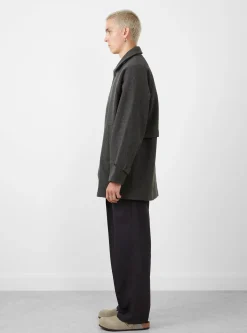 Wool & Nylon Half Coat Khaki Grey<Still By Hand Hot