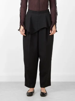 Wool Twill Layered Pants Black<TOGA ARCHIVES Best