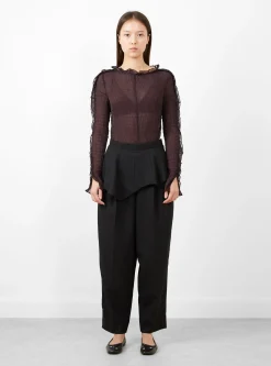 Wool Twill Layered Pants Black<TOGA ARCHIVES Best