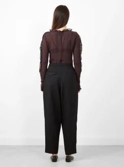 Wool Twill Layered Pants Black<TOGA ARCHIVES Best